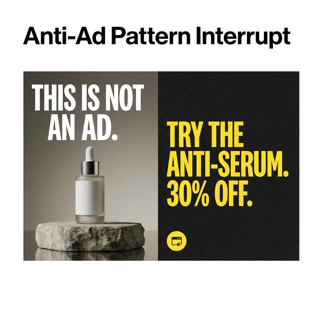 Anti-Ad Pattern Interrupt example