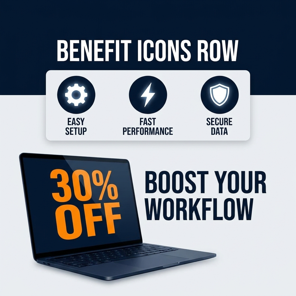 Benefit Icons Row example