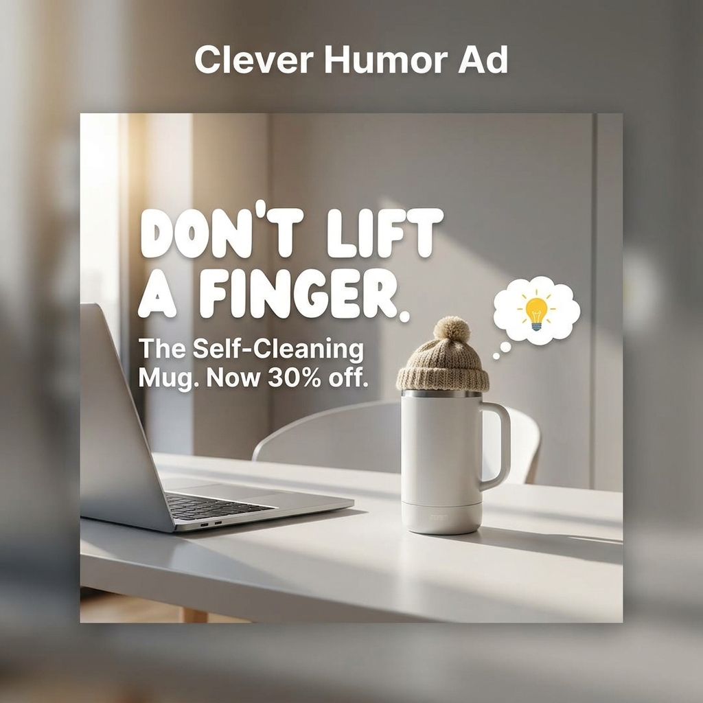 Clever Humor Ad example