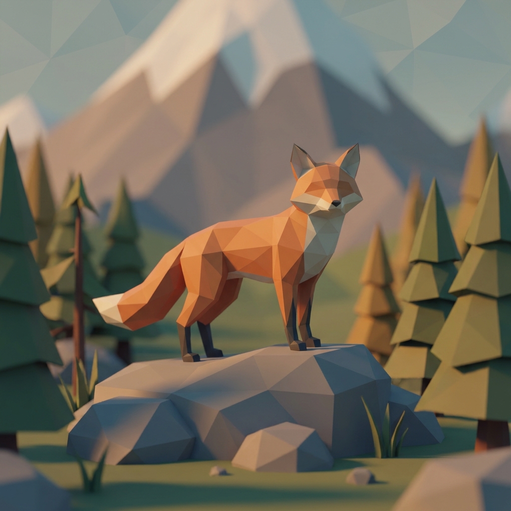 Low Poly 3D example