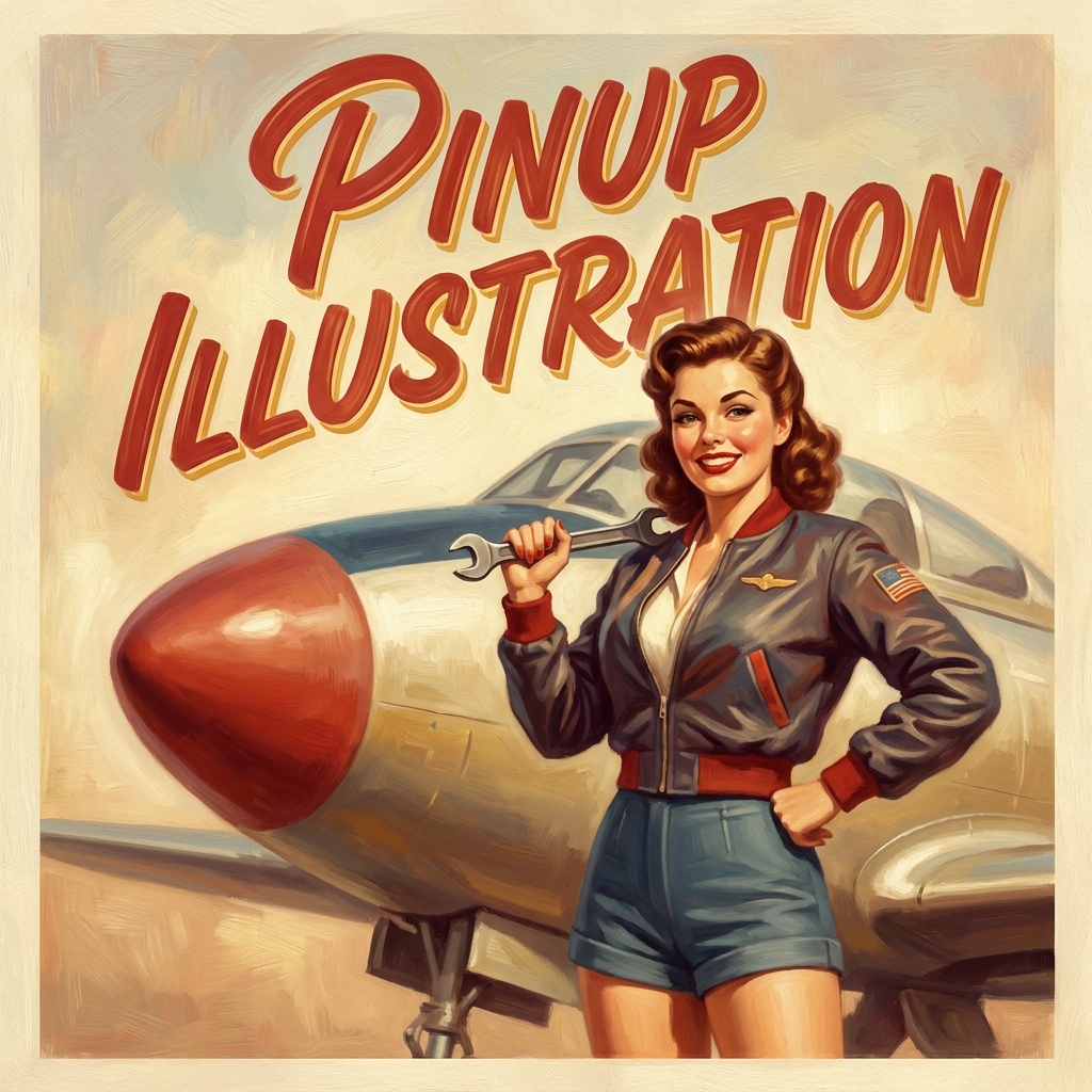 Pinup Illustration example
