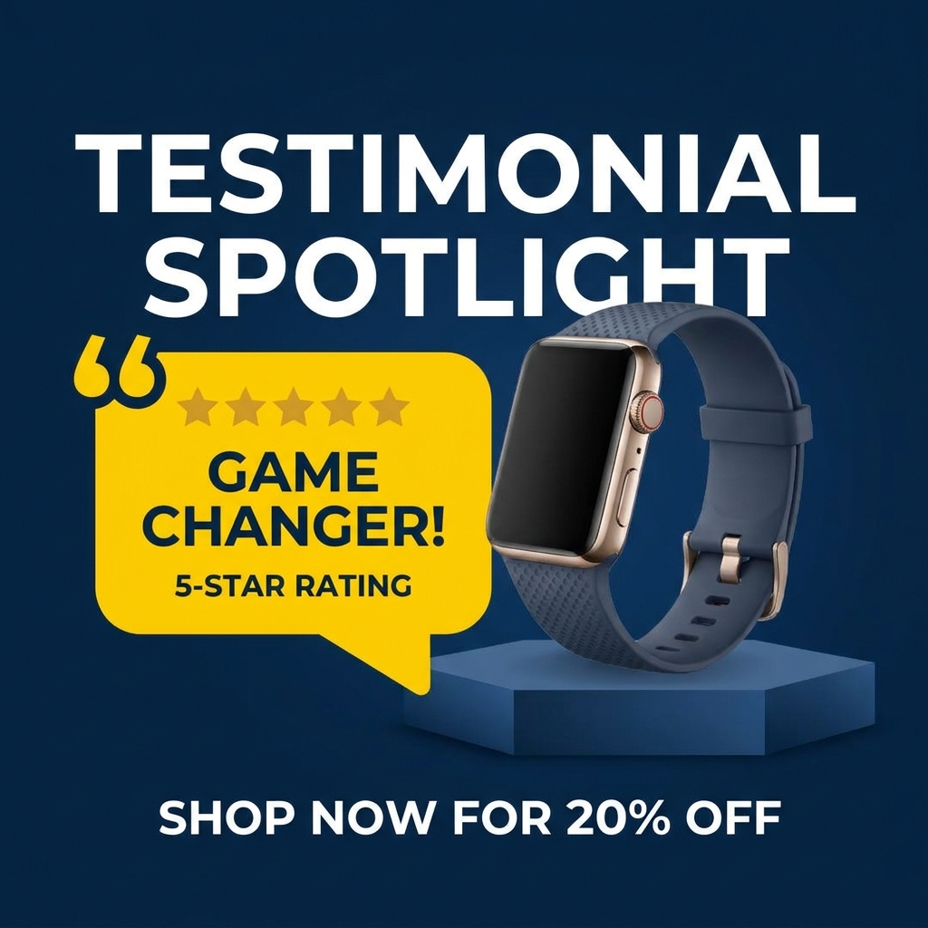 Testimonial Spotlight example